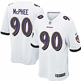 Nike Men & Women & Youth Ravens #90 McPhee White Team Color Game Jersey,baseball caps,new era cap wholesale,wholesale hats
